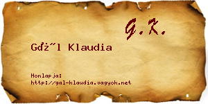 Gál Klaudia névjegykártya