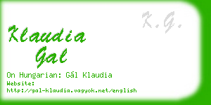klaudia gal business card