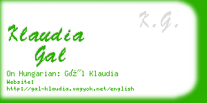 klaudia gal business card